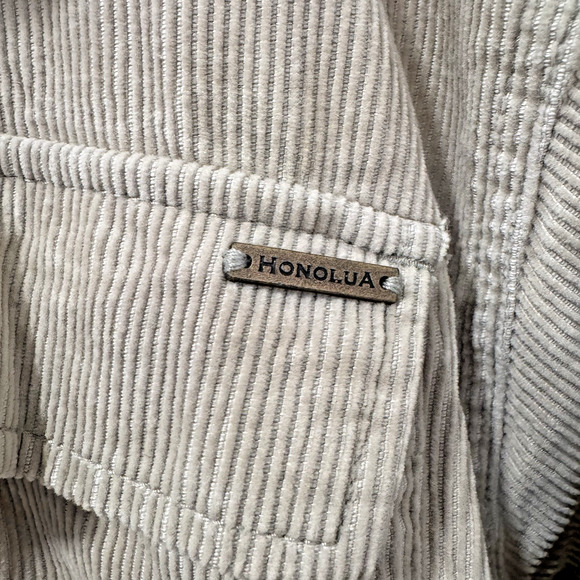 VTG 90s Honolua Surf Co Men's Corduroy Khaki Zip Hoodie Jacket XL EUC Read - Picture 9 of 16